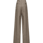 Pantaloni a gamba ampia in lana 824389 Y5K322656 SAINT LAURENT 