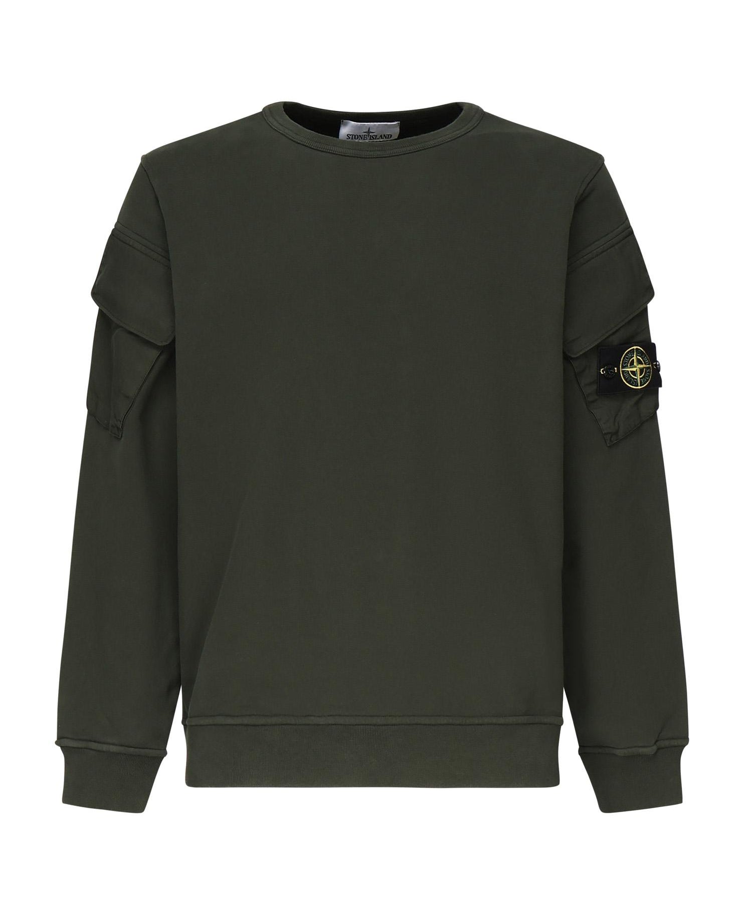 Felpa girocollo con tasche sulle maniche K2S156100008 S0A20V005E STONE ISLAND 