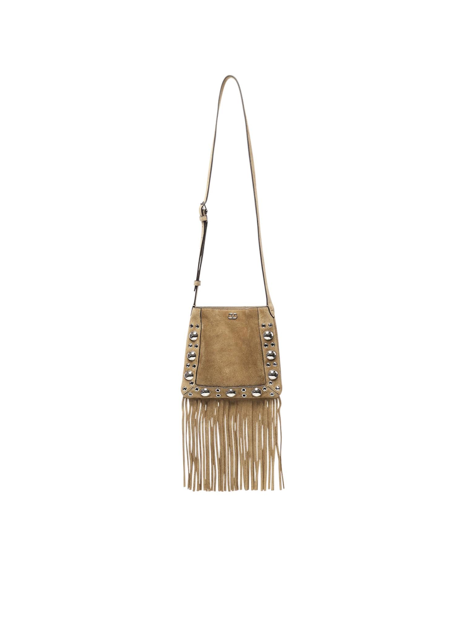 Borsa Nellcôte VLogo in suede con borchie 7Y2B0R34 JETRDX VALENTINO GARAVANI 