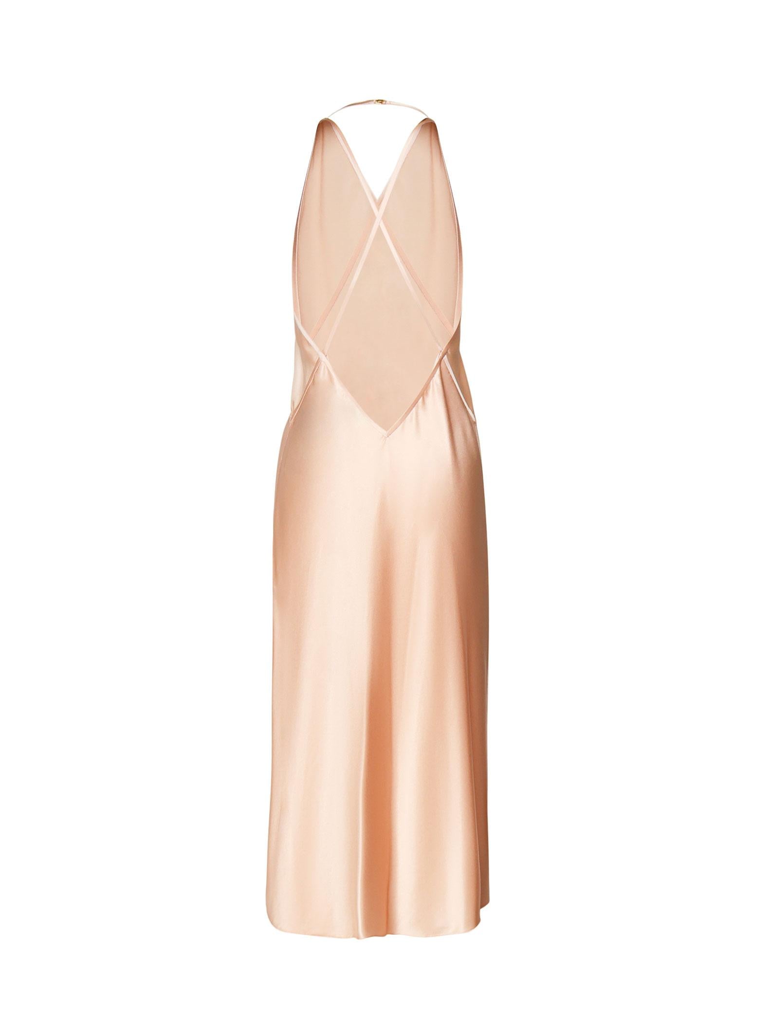 Abito sottoveste in seta di soia 797614 Y001W5697 SAINT LAURENT 