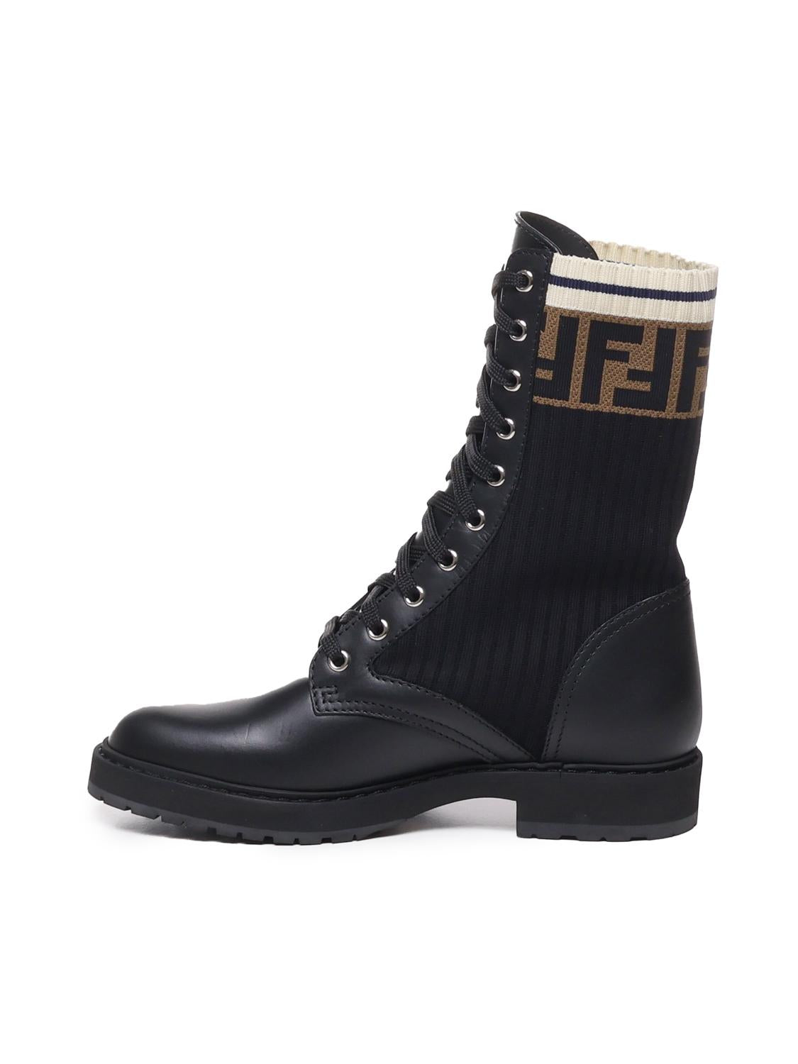 Biker Rockoko in pelle con tessuto stretch 8T6780 A3H4F13MC FENDI 