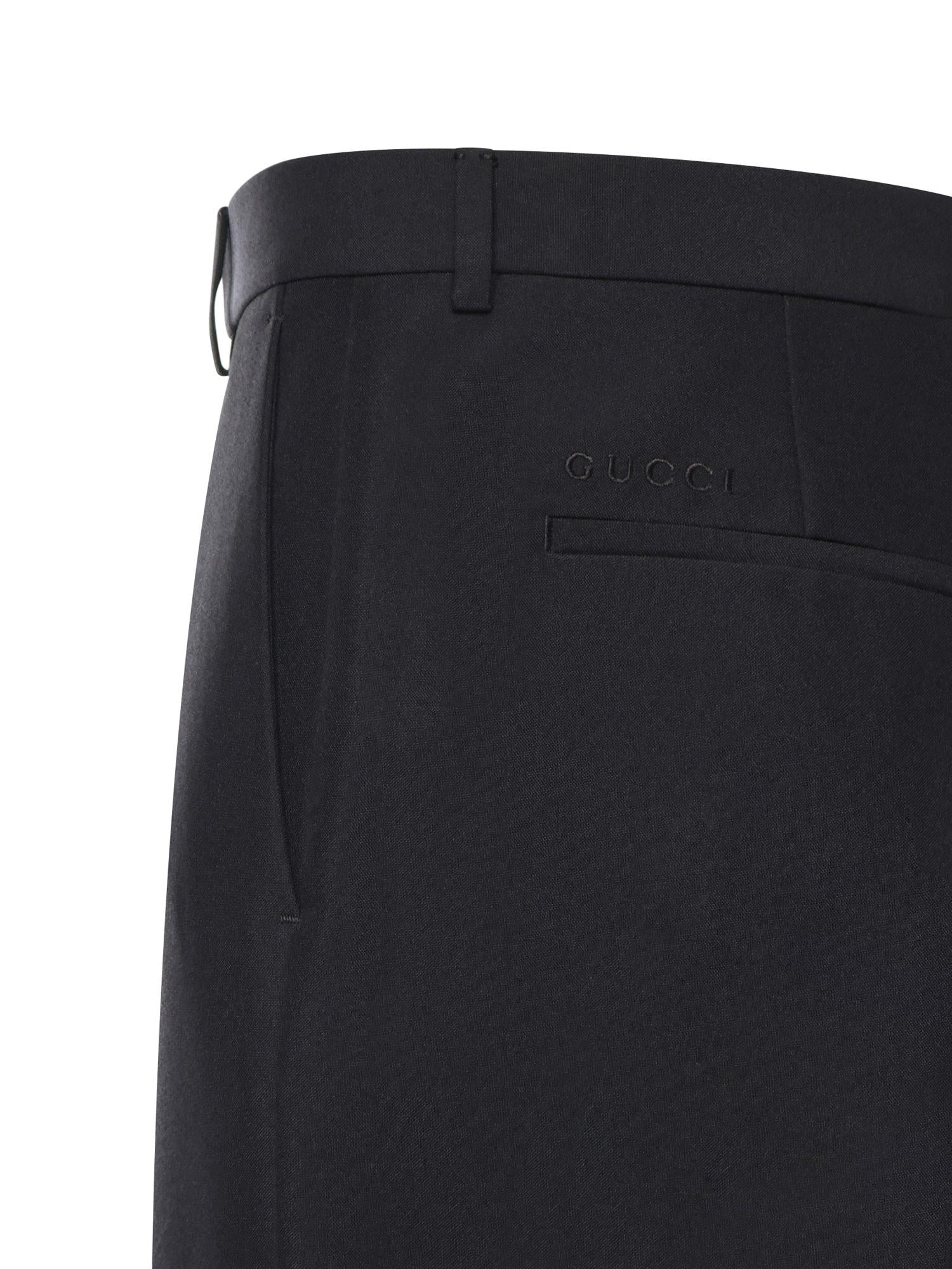 Pantalone in twill di seta 850090 Z7AYA1000 GUCCI 