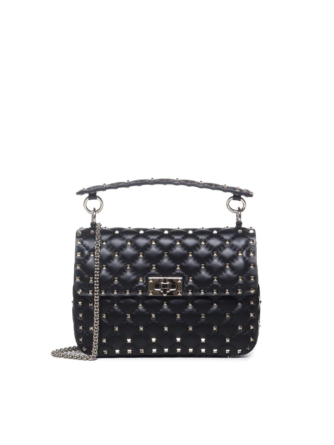 Borsa media Rockstud Spike in nappa<BR/> 5W0B0122 NAP0NO VALENTINO GARAVANI 