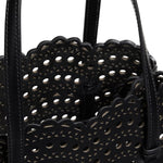 Tote bag piccola Mina 25 in pelle di vitello AA1S06725I251 999 ALAIA 