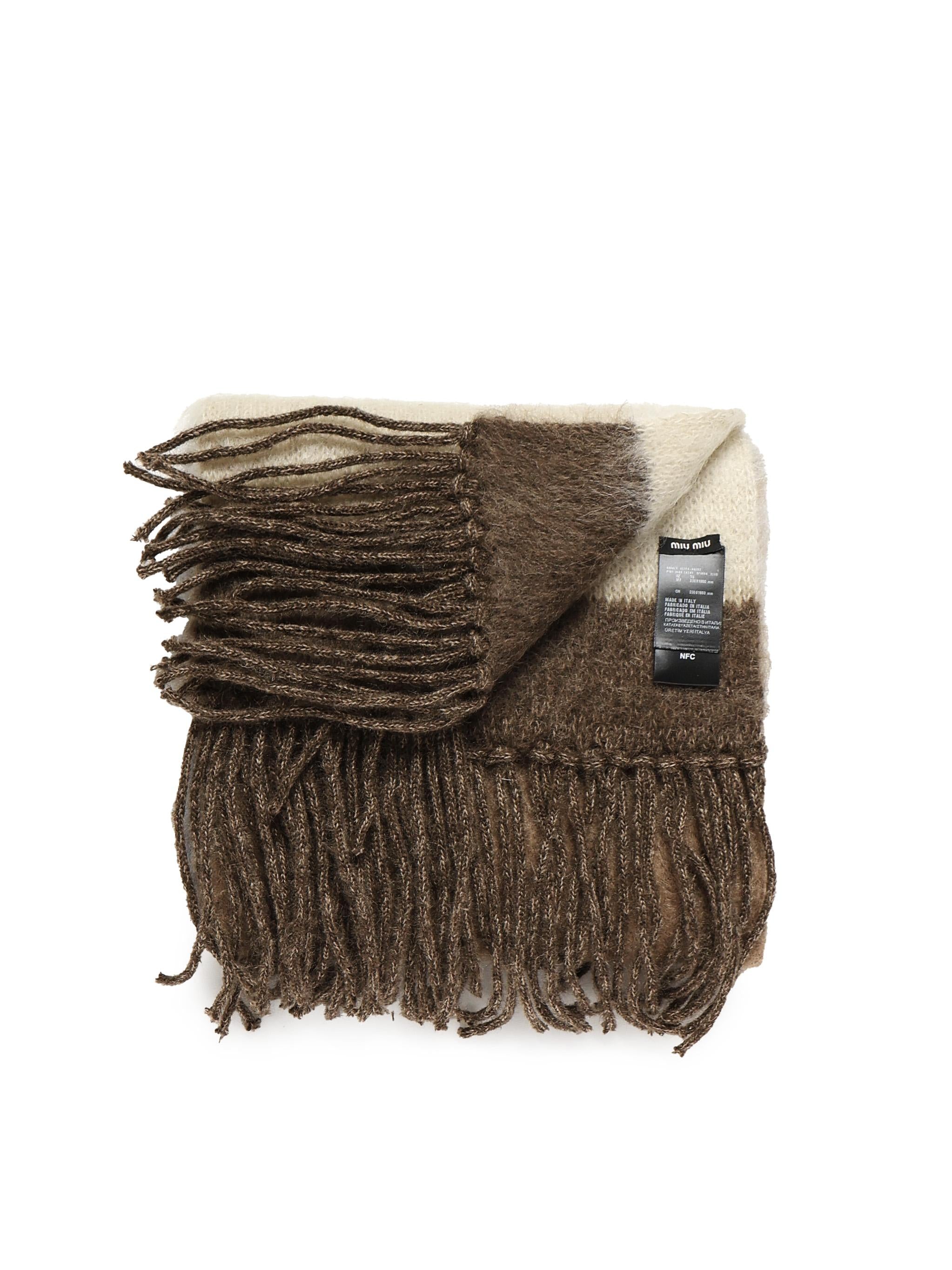Sciarpa con logo ricamato 5FS094 2CVDF04BD MIU MIU 