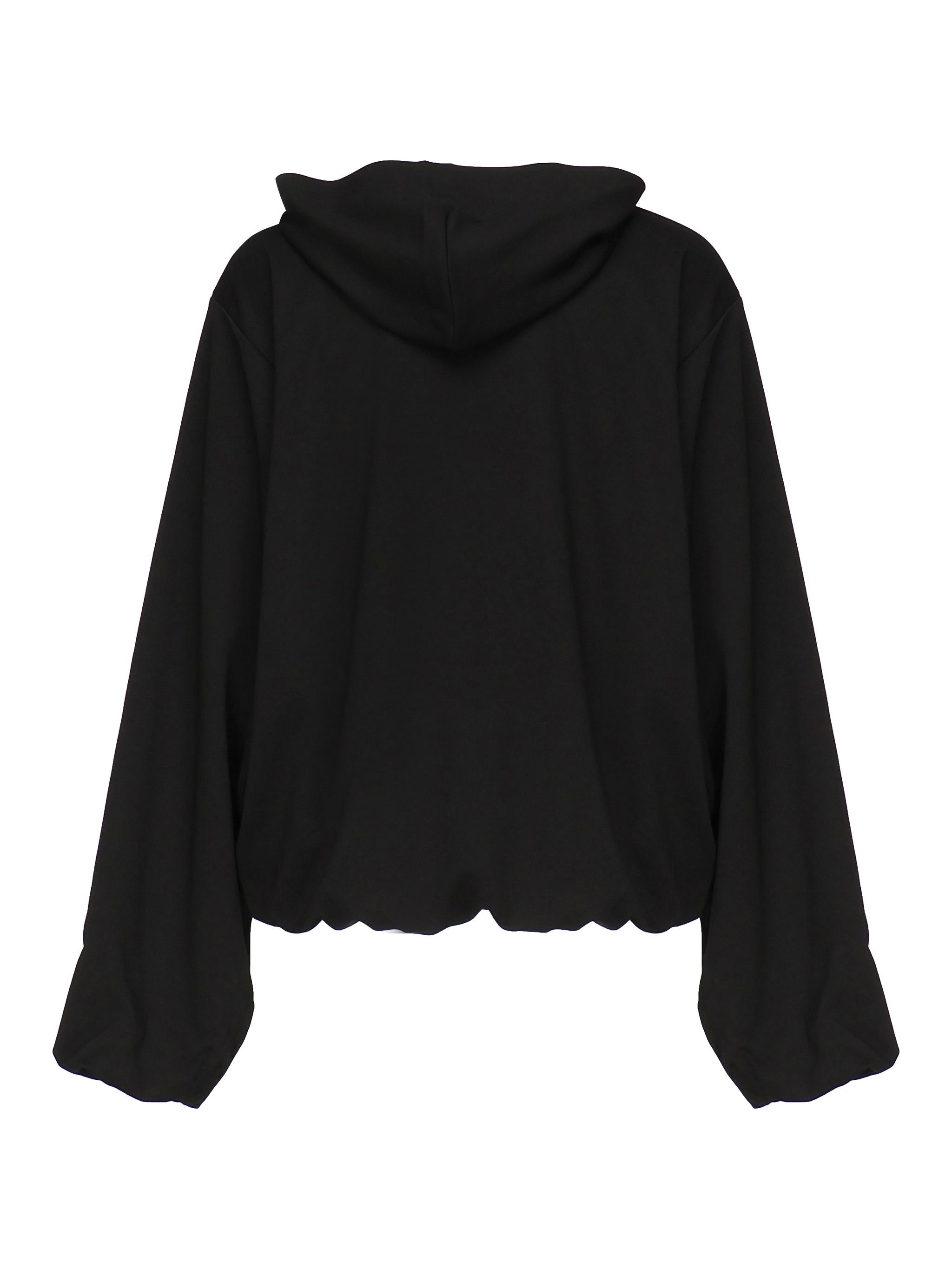 Felpa in cotone con cappuccio PRESS25M08073 BLK01 HELIOT EMIL 