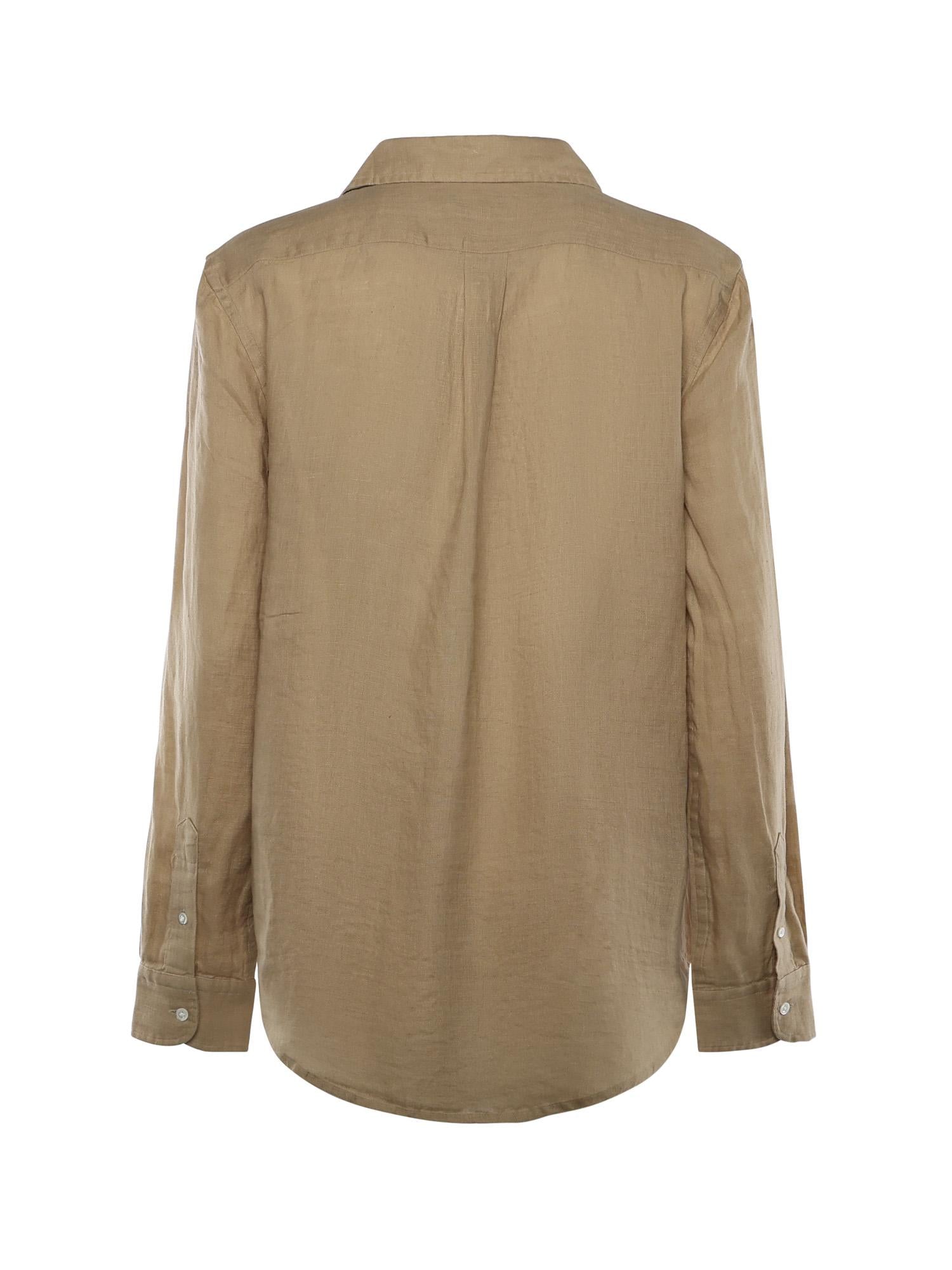 Camicia in lino con logo 211970730 506 POLO RALPH LAUREN 