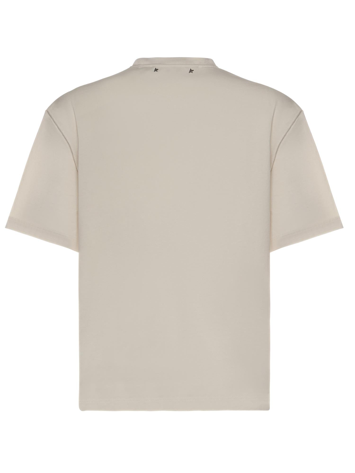 T-shirt con stampa in cotone GWP01874 P00237211560 GOLDEN GOOSE 