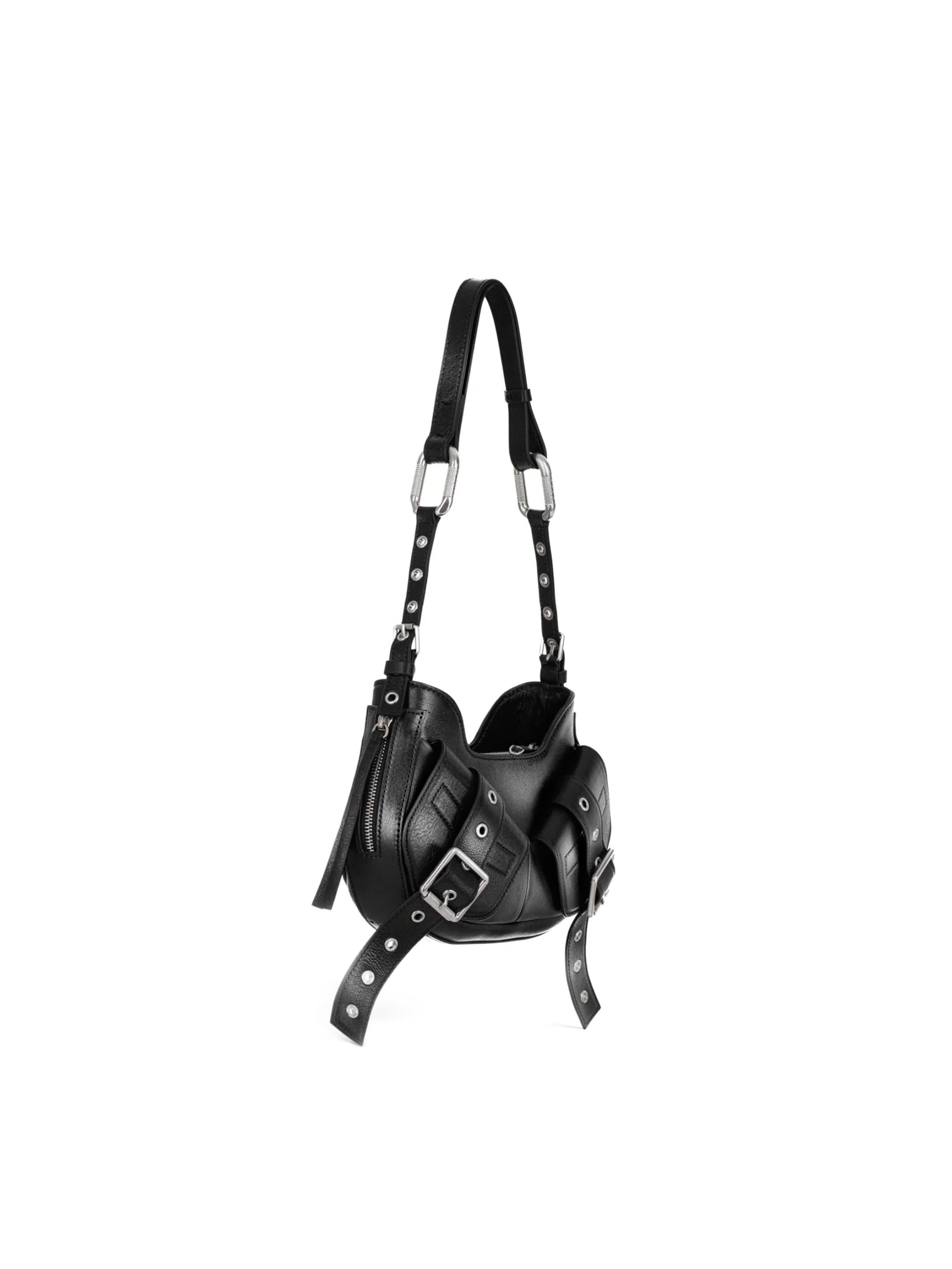 Borsa a spalla Y2K.002 FBBP70002 -NERO/NIKEL BIASIA 