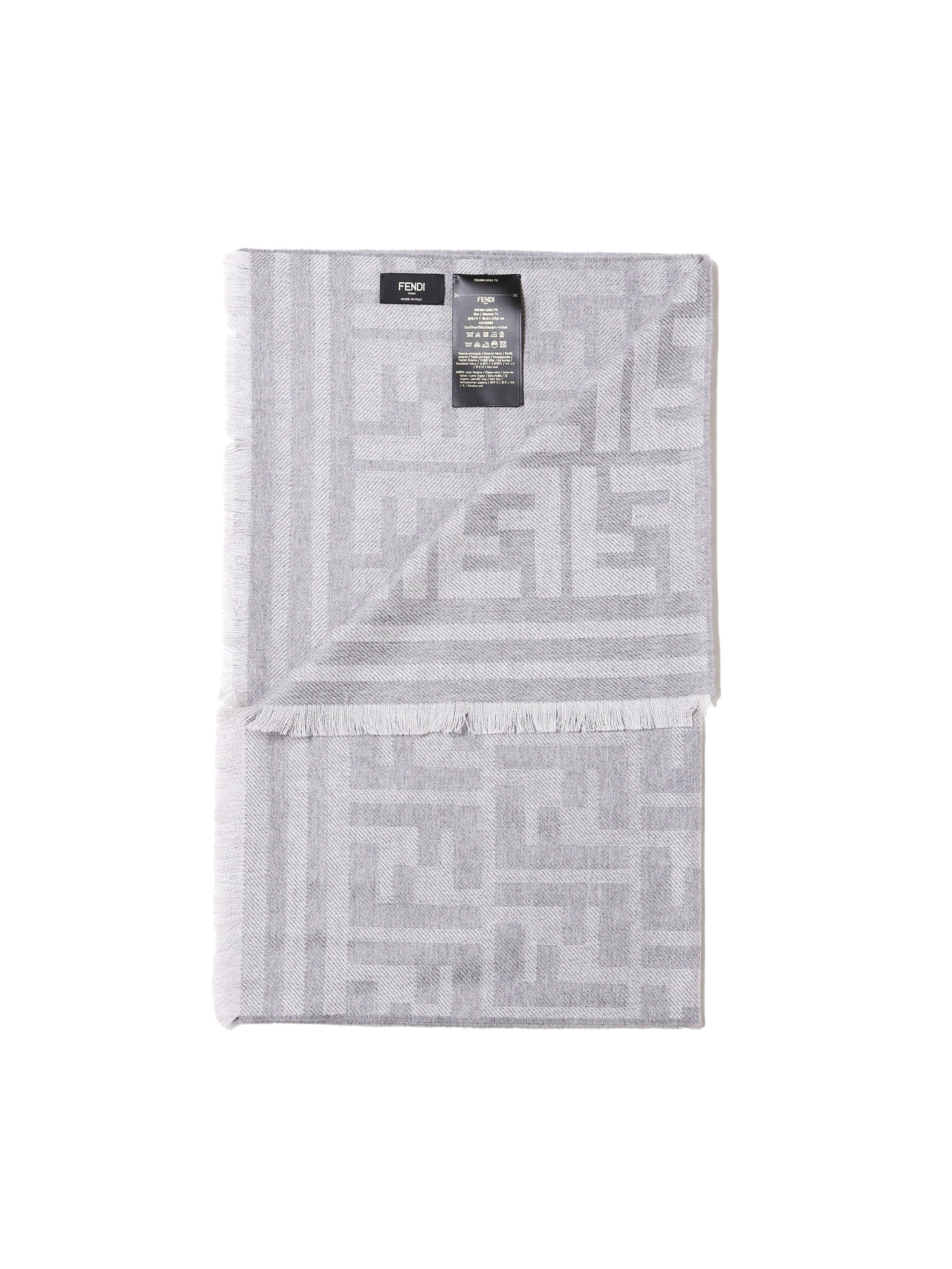 Sciarpa in maglia con motivo FF all-over FXS460 ASNAF0QZ0 FENDI 