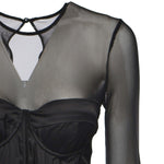 Mini abito corsetto in raso 115252 100 ROTATE 