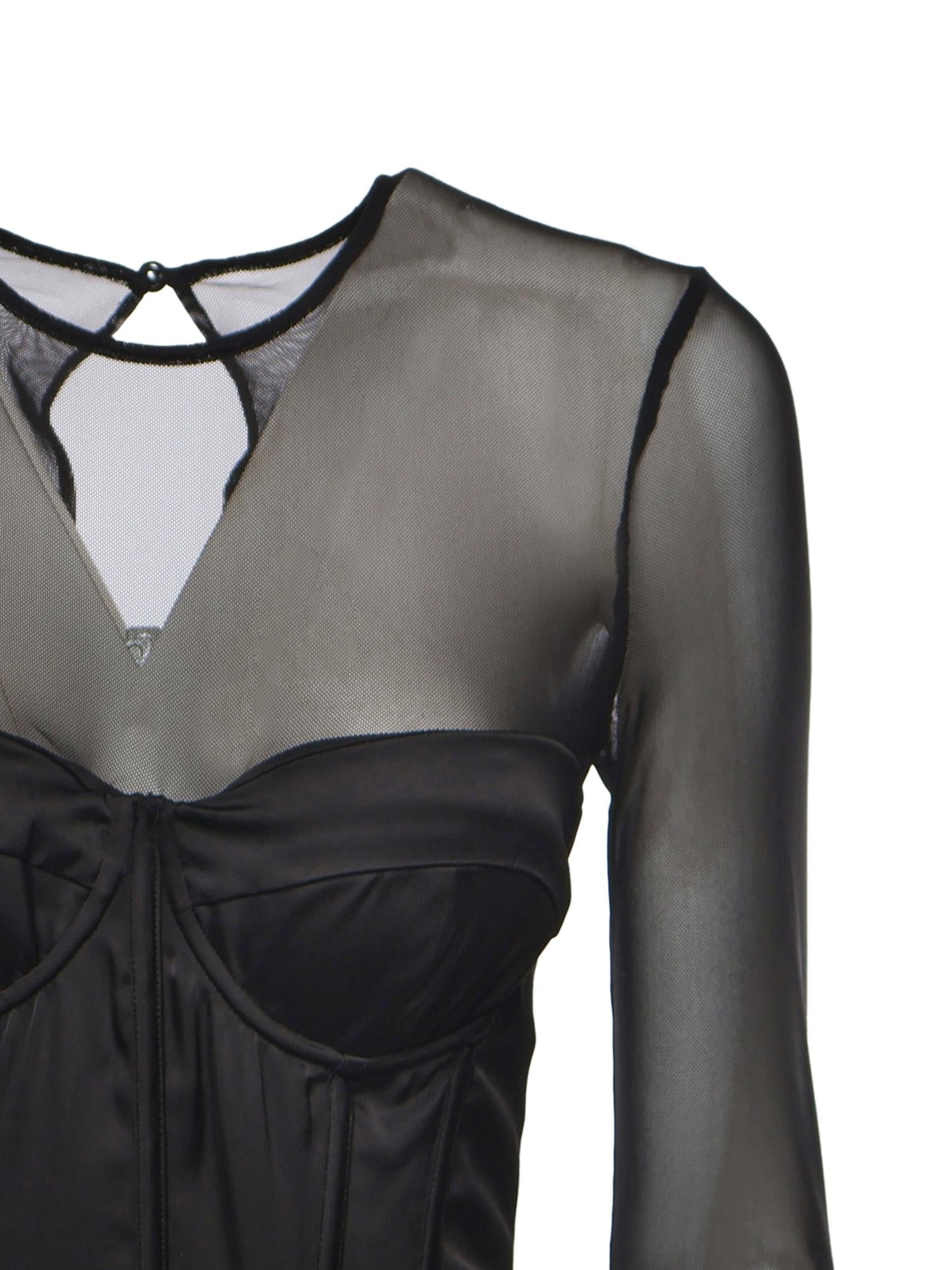 Mini abito corsetto in raso 115252 100 ROTATE 