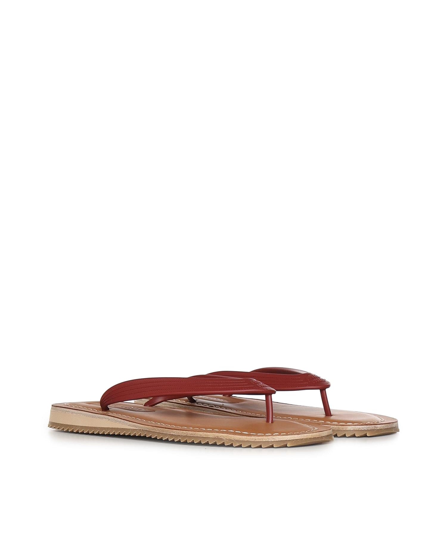 Sandali infradito con logo 5Y638E 3ZMWF0399 MIU MIU 