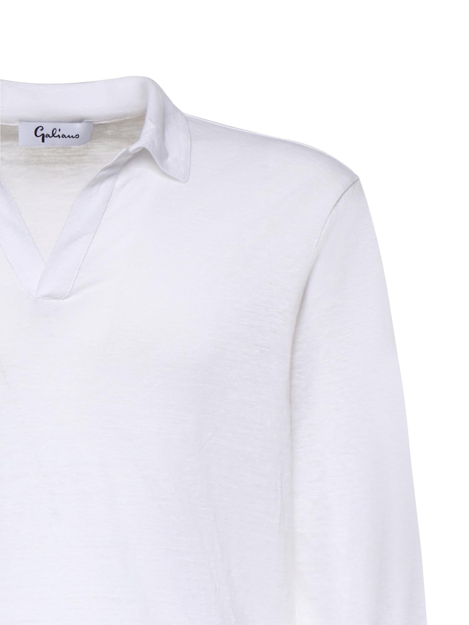 Polo in lino 60191 96803250 GALIANO 