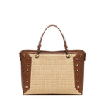 Tote bag in rafia con borchie JC4276PP0MKW1 10A LOVE MOSCHINO 
