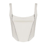 Top Corset con scollo tondo CORSET -IVORY THE ARCHIVIA 