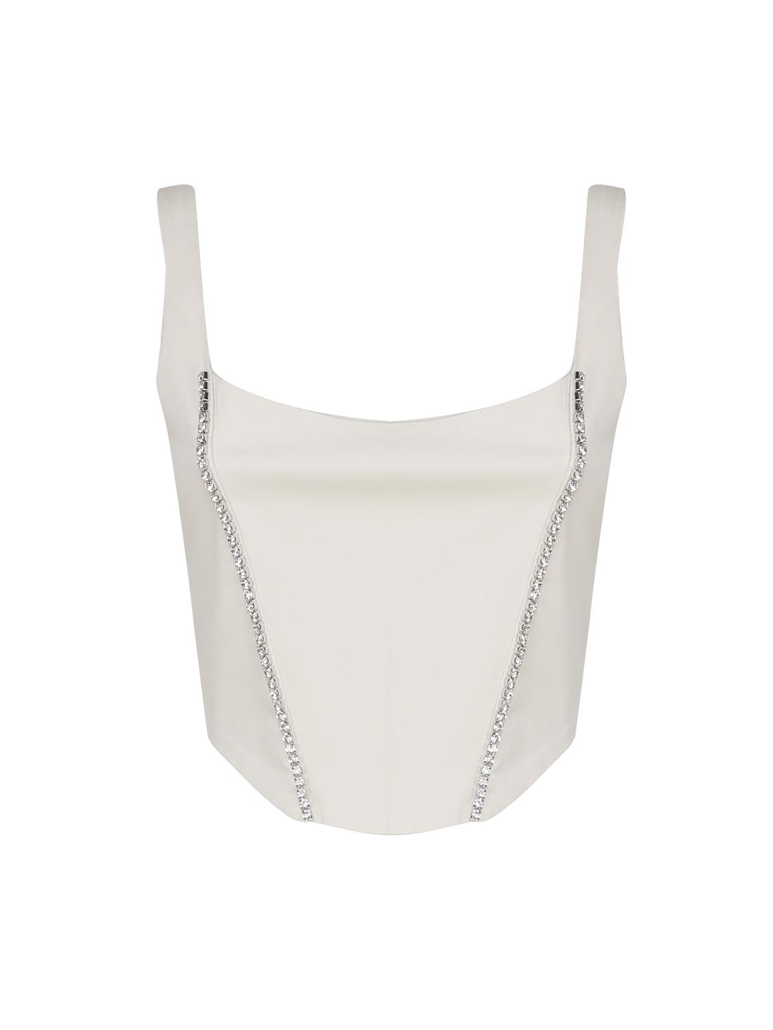 Top Corset con scollo tondo CORSET -IVORY THE ARCHIVIA 