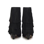 Stivale Jayla in pelle scamosciata con frange 40F5JYME5S 001 MICHAEL MICHAEL KORS 
