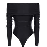 Body Kendall in lycra lucida T190714A TJP062BLACK THE ANDAMANE 