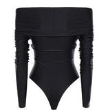 Body Kendall in lycra lucida T190714A TJP062BLACK THE ANDAMANE 