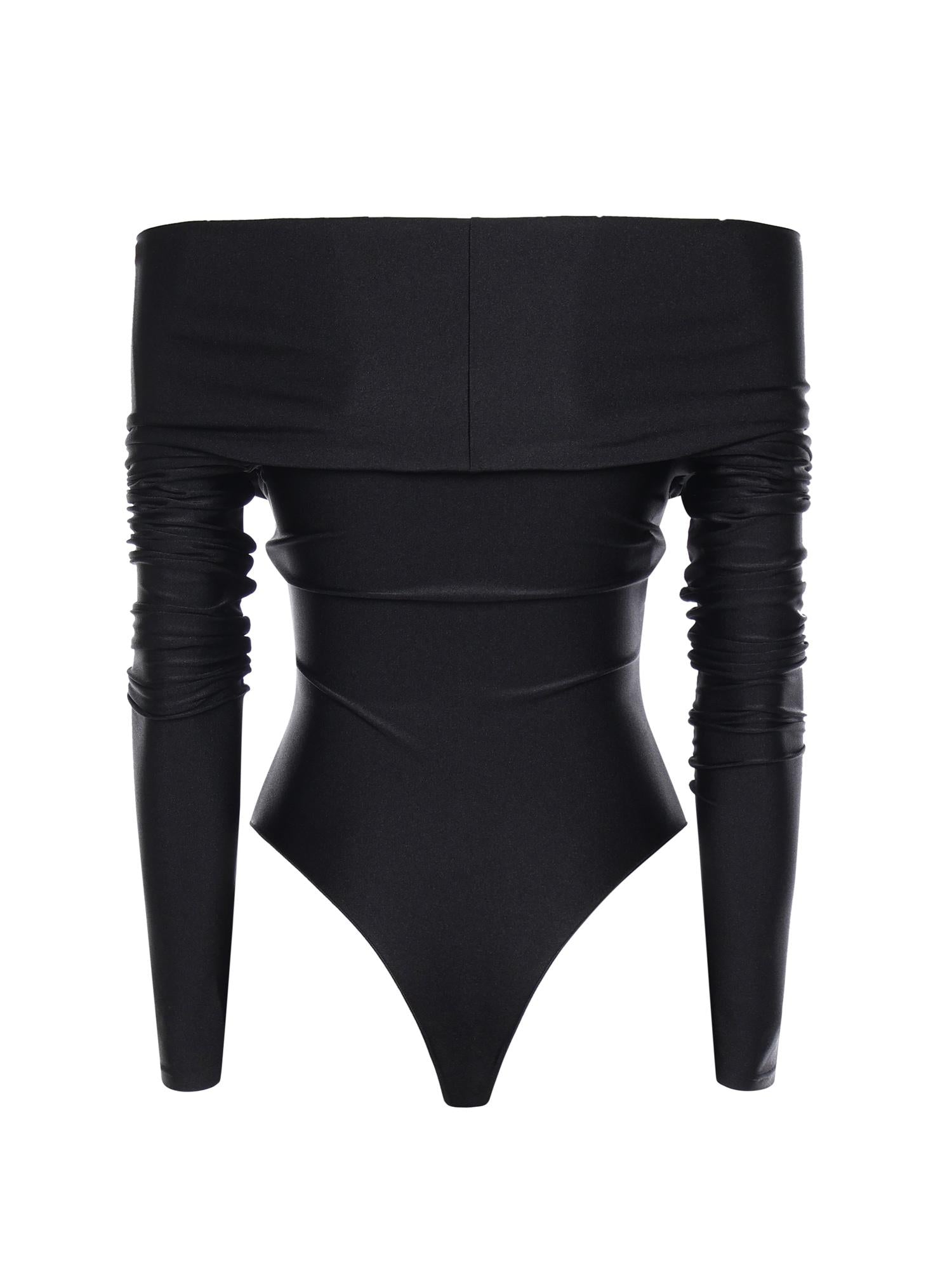 Body Kendall in lycra lucida T190714A TJP062BLACK THE ANDAMANE 