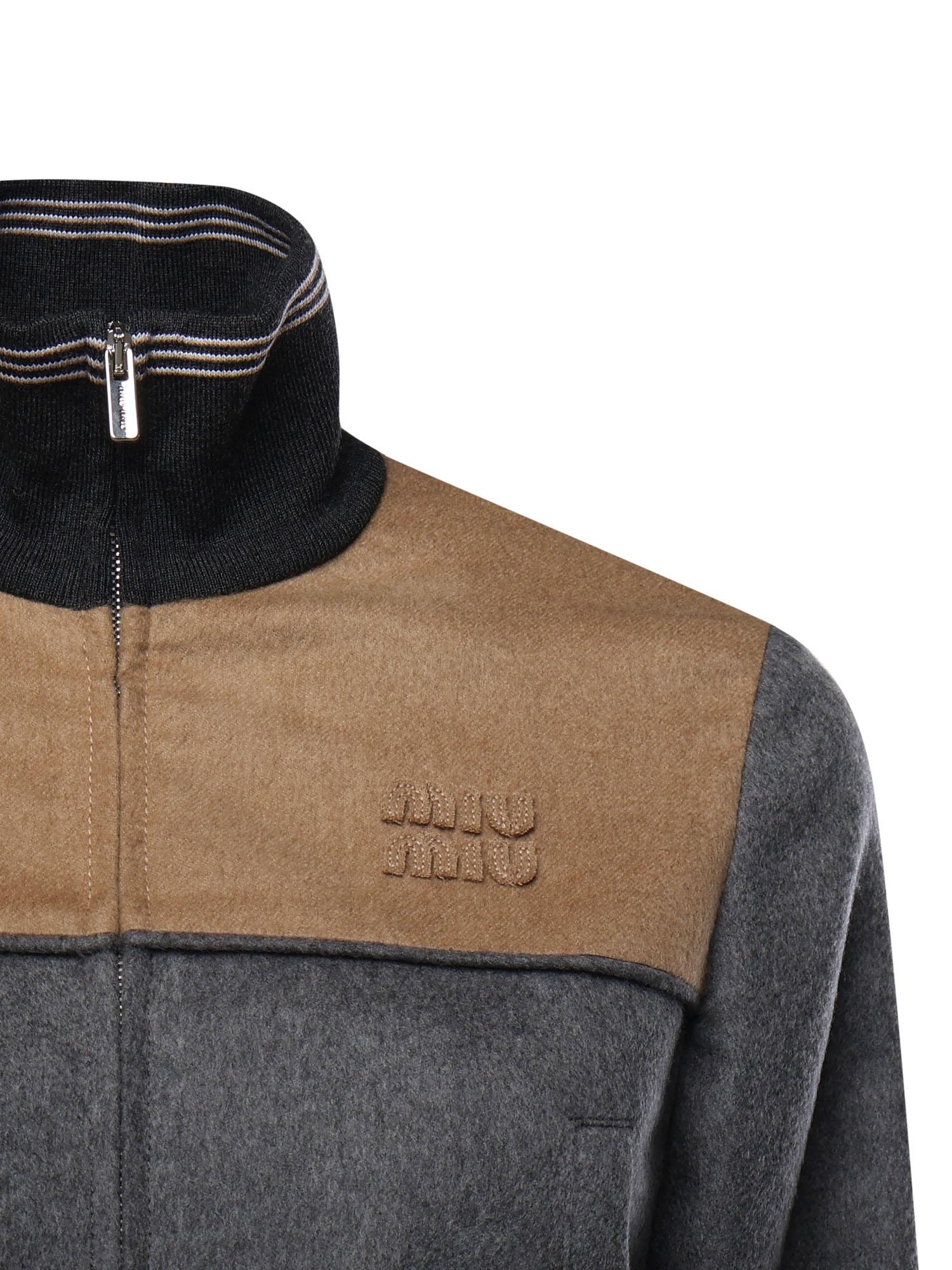 Blouson in velour con zip ML1413 18ZMF0LPX MIU MIU 