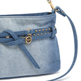 Borsa a spalla Belt Bag Mini in denim 106177 A31GPJDQ PINKO 