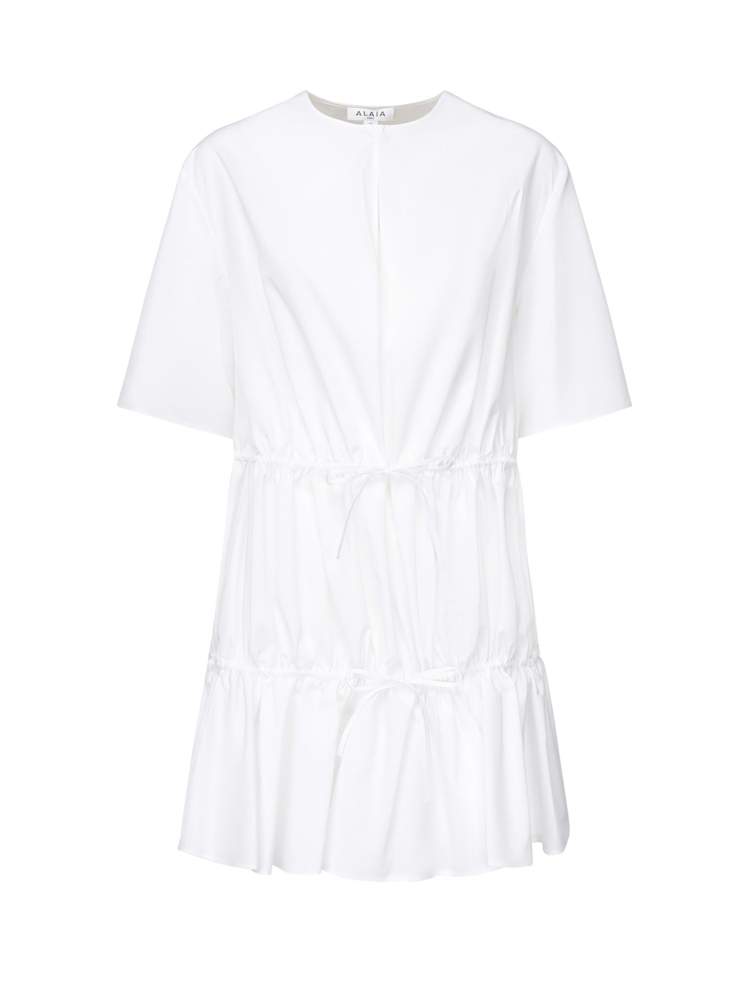 Abito t-shirt arricciato AA9R2659T611B 000 ALAIA 