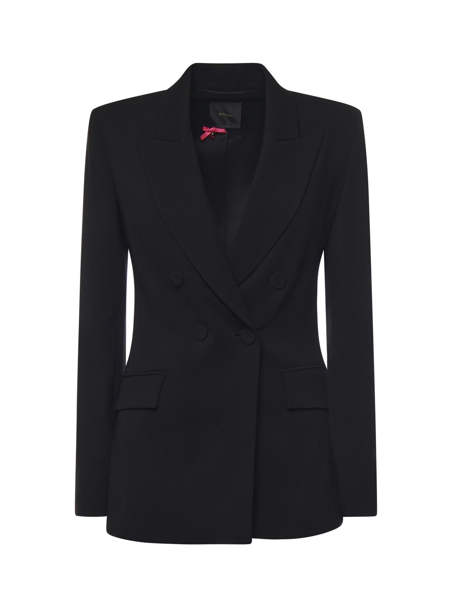 Blazer doppiopetto in viscosa 104218 A2Q2Z99 PINKO 