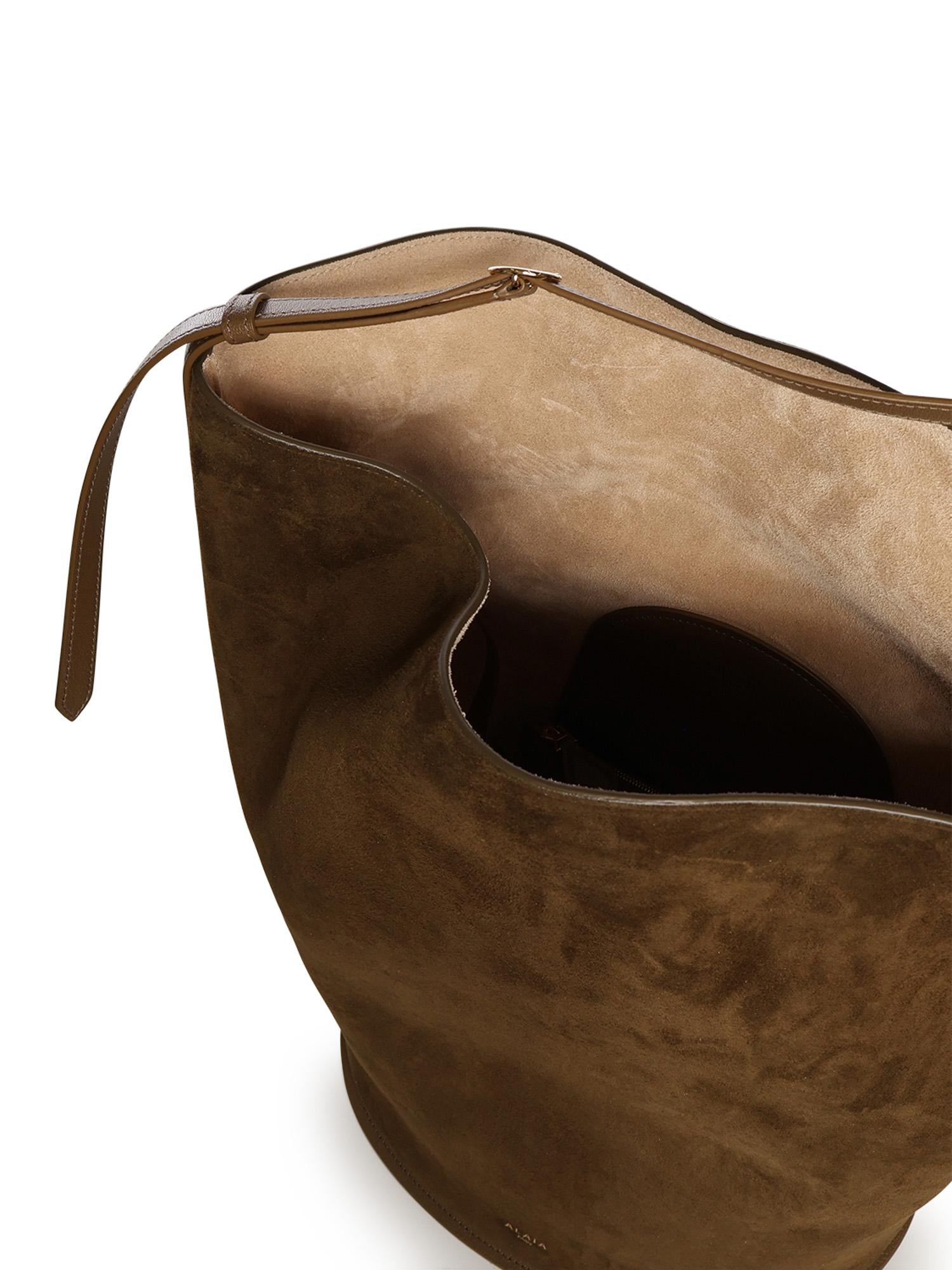 Borsa a spalla Le Teckel medium in pelle AA1S06033CA212 999 ALAIA 