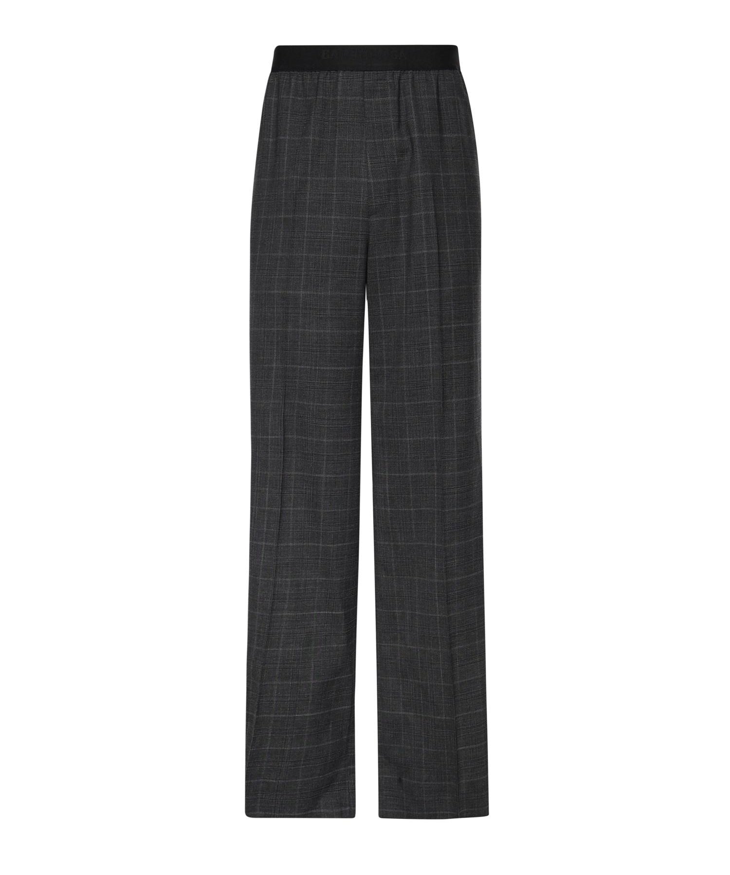 Pantaloni check in lana con logo 866537 TQT081441 BALENCIAGA 