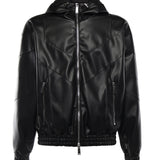 Giacca hoodie in similpelle S74AM1676 S60340900 DSQUARED2 