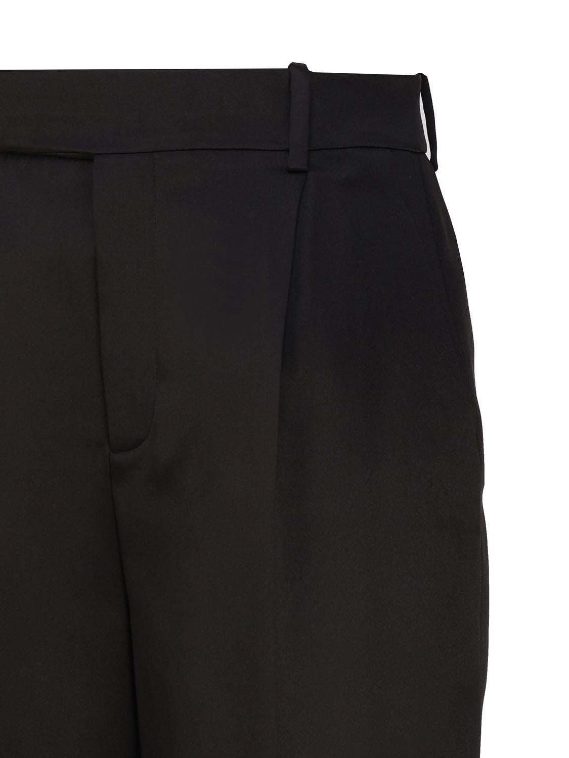 Pantaloni svasati in satin 736713 Y013G1000 SAINT LAURENT 