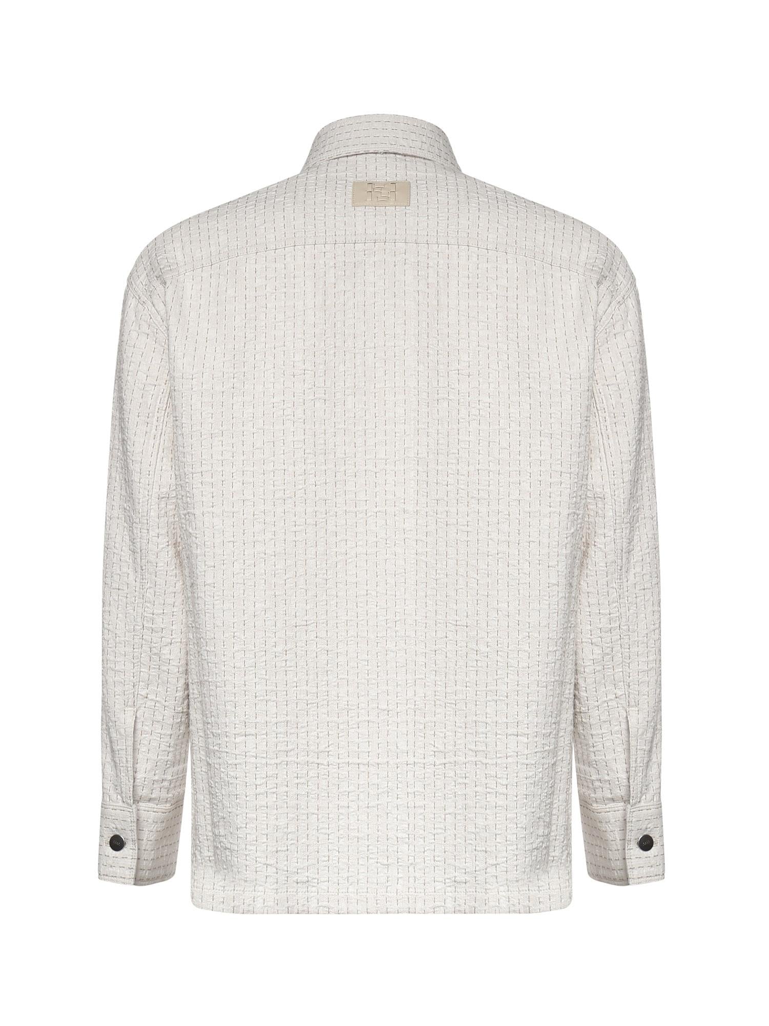 Overshirt in denim con impunture FW1410 AWMLF08QQ FENDI 