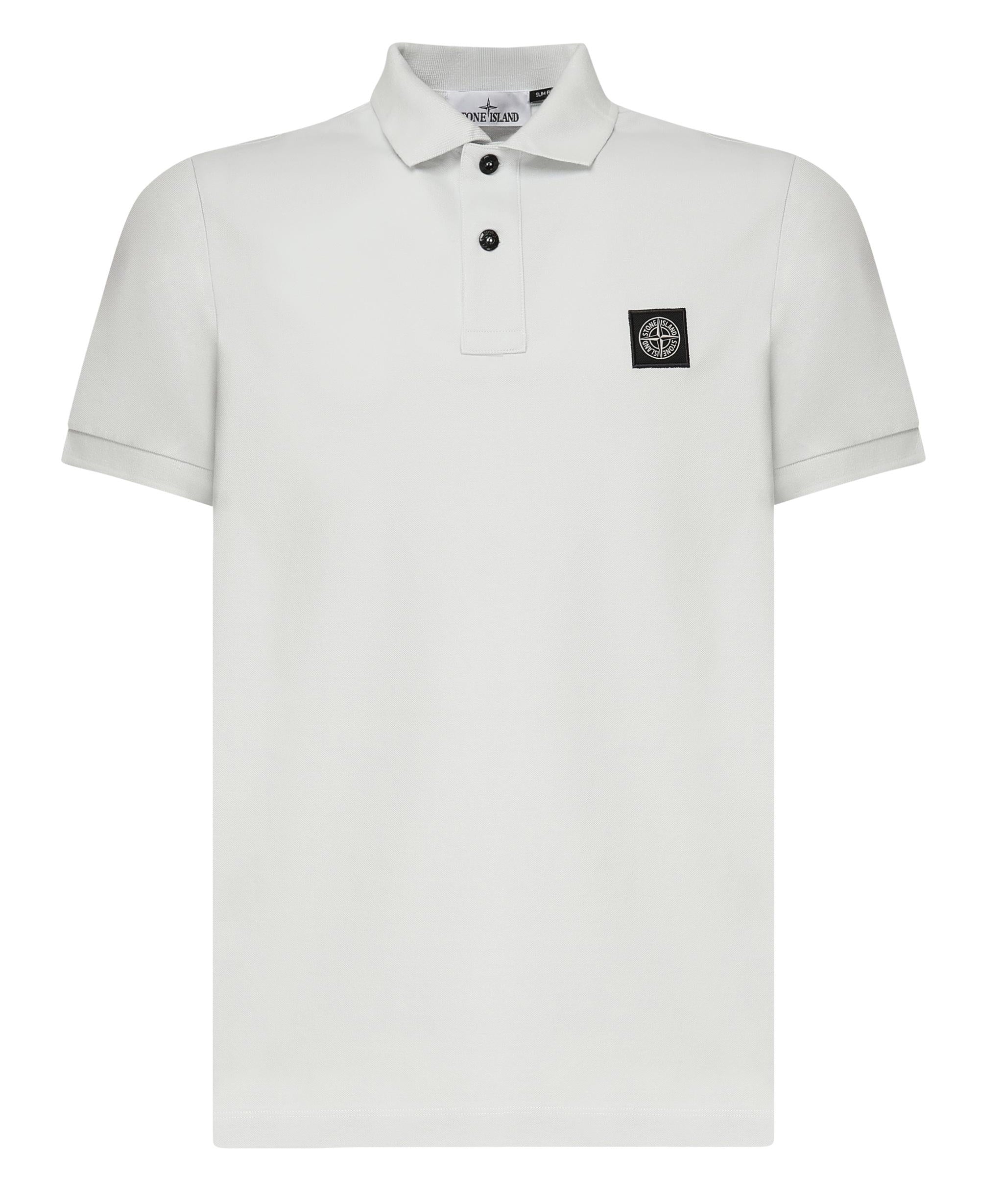 Polo in piqué stretch con patch logo K1S1522002SC S0017V0041 STONE ISLAND 