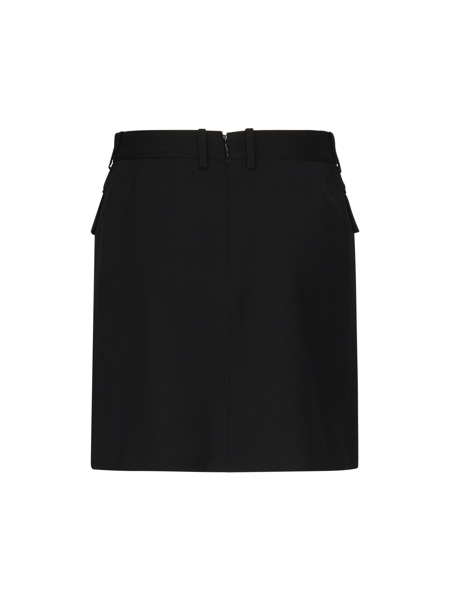 Minigonna in twill di viscosa e lana 838765 TRT011000 BALENCIAGA 