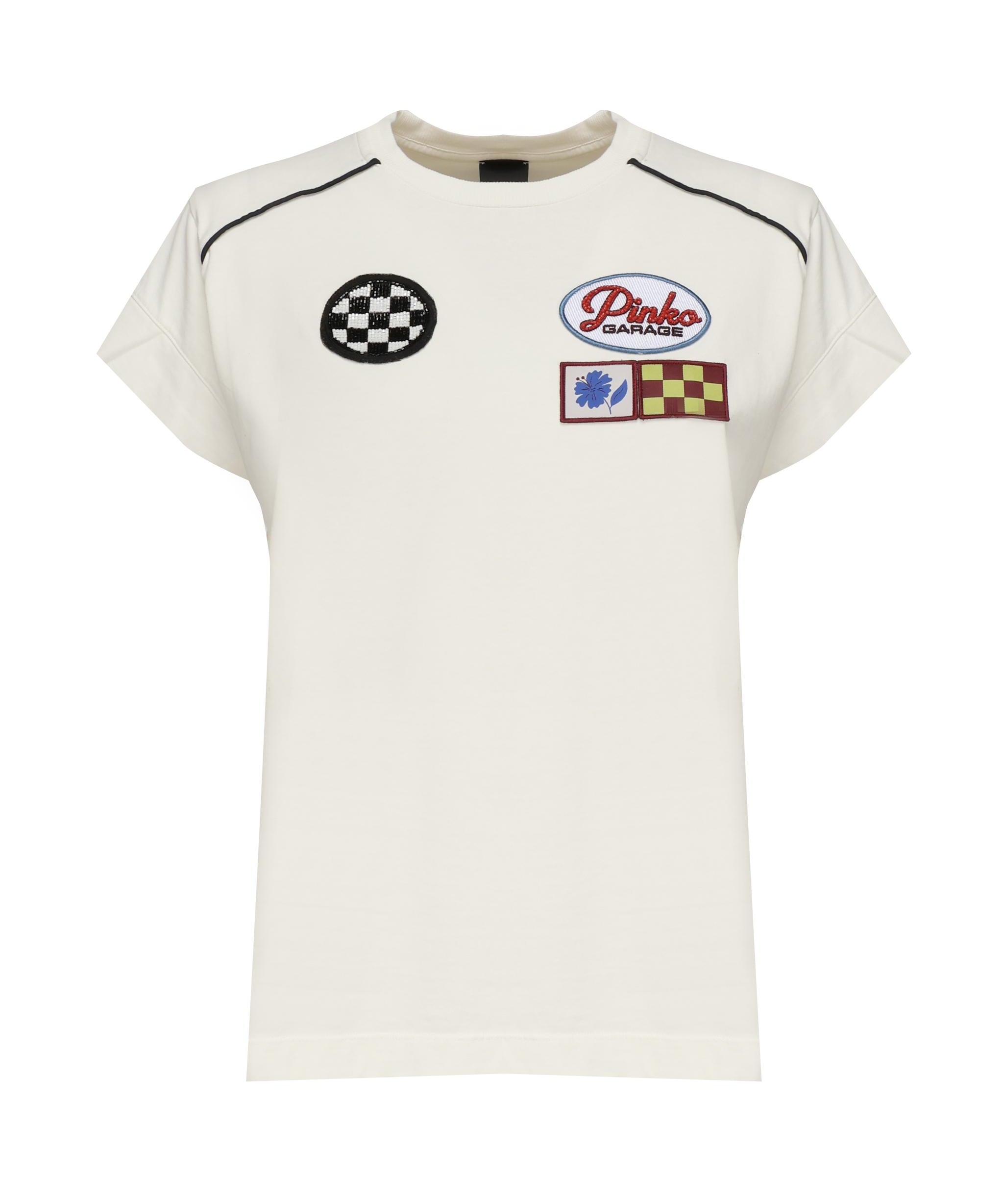 T-shirt racing in cotone 105270 A2MEZ05 PINKO 