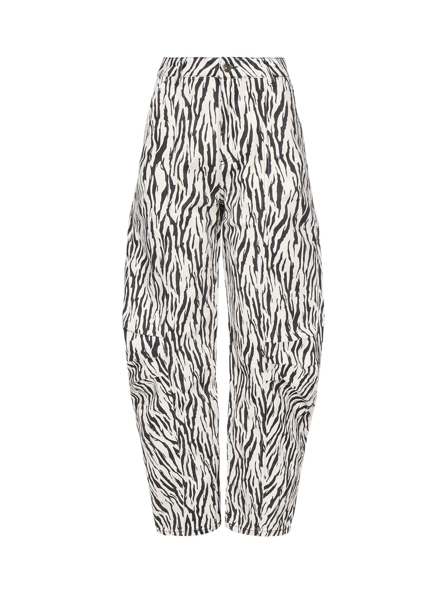 Pantaloini cargo in twill stampato 114339 858 ROTATE 