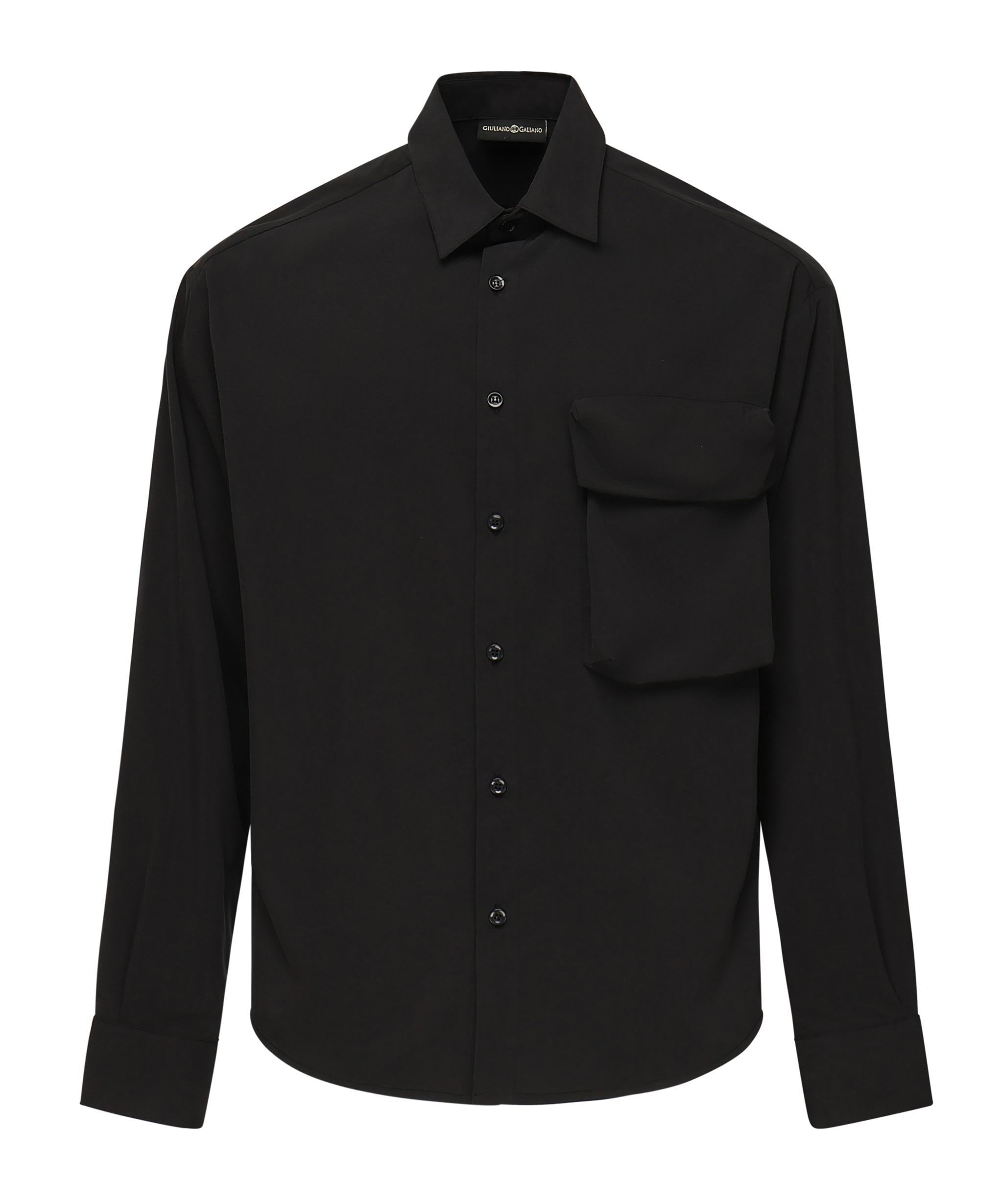 Camicia Wolf con tasca sul petto WOLF -NERO GIULIANO GALIANO 