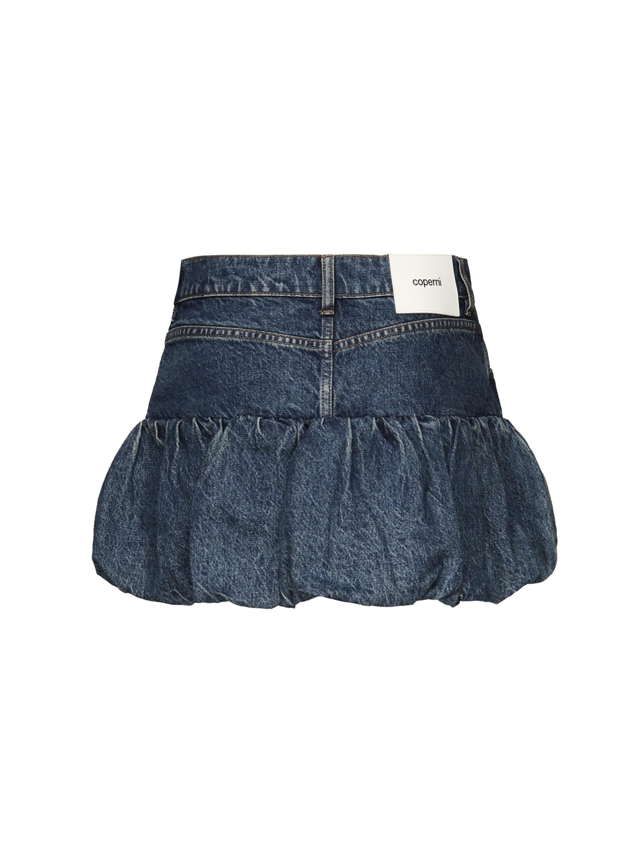 MINI GONNA IN DENIM DI COTONE COPJ76F2014 BLU COPERNI 