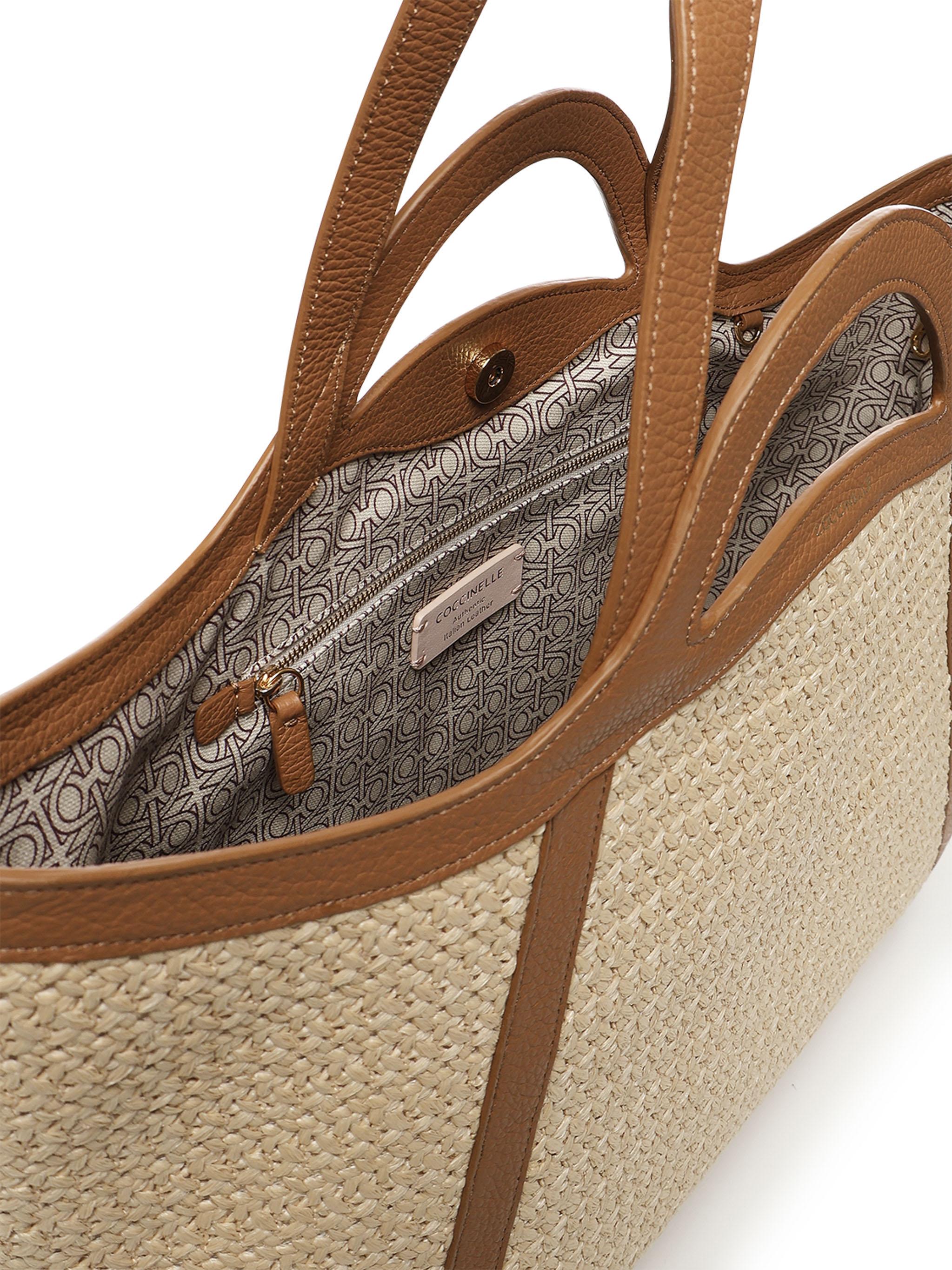 Tote bag Amalia in crochet e pelle E1S9S110101 552 COCCINELLE 