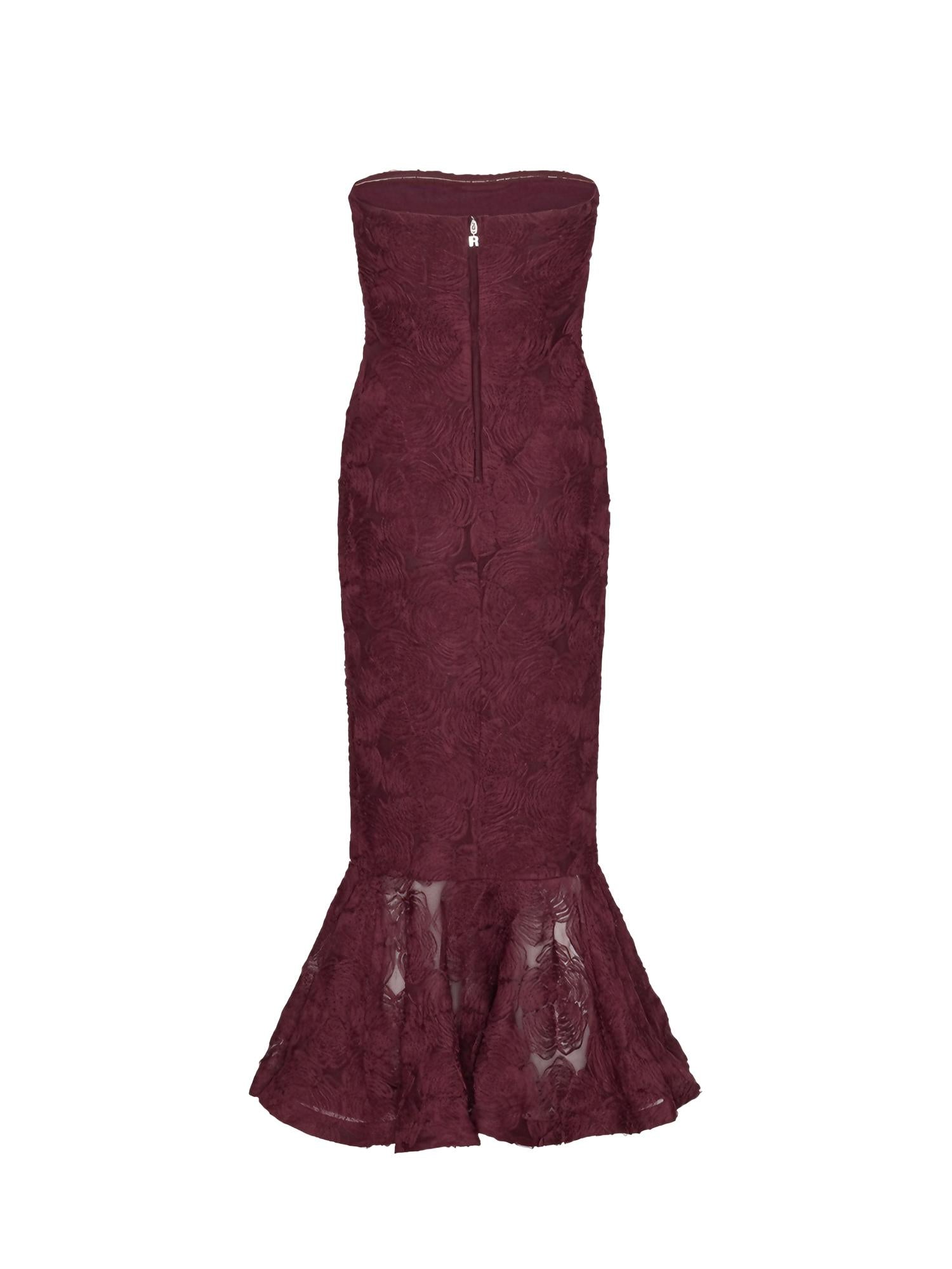 Abito midi in mesh con volant 116275 741 ROTATE 