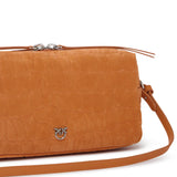 Borsa bauletto a tracolla in pelle stampa coccodrillo 106761 A2YWA76O PINKO 