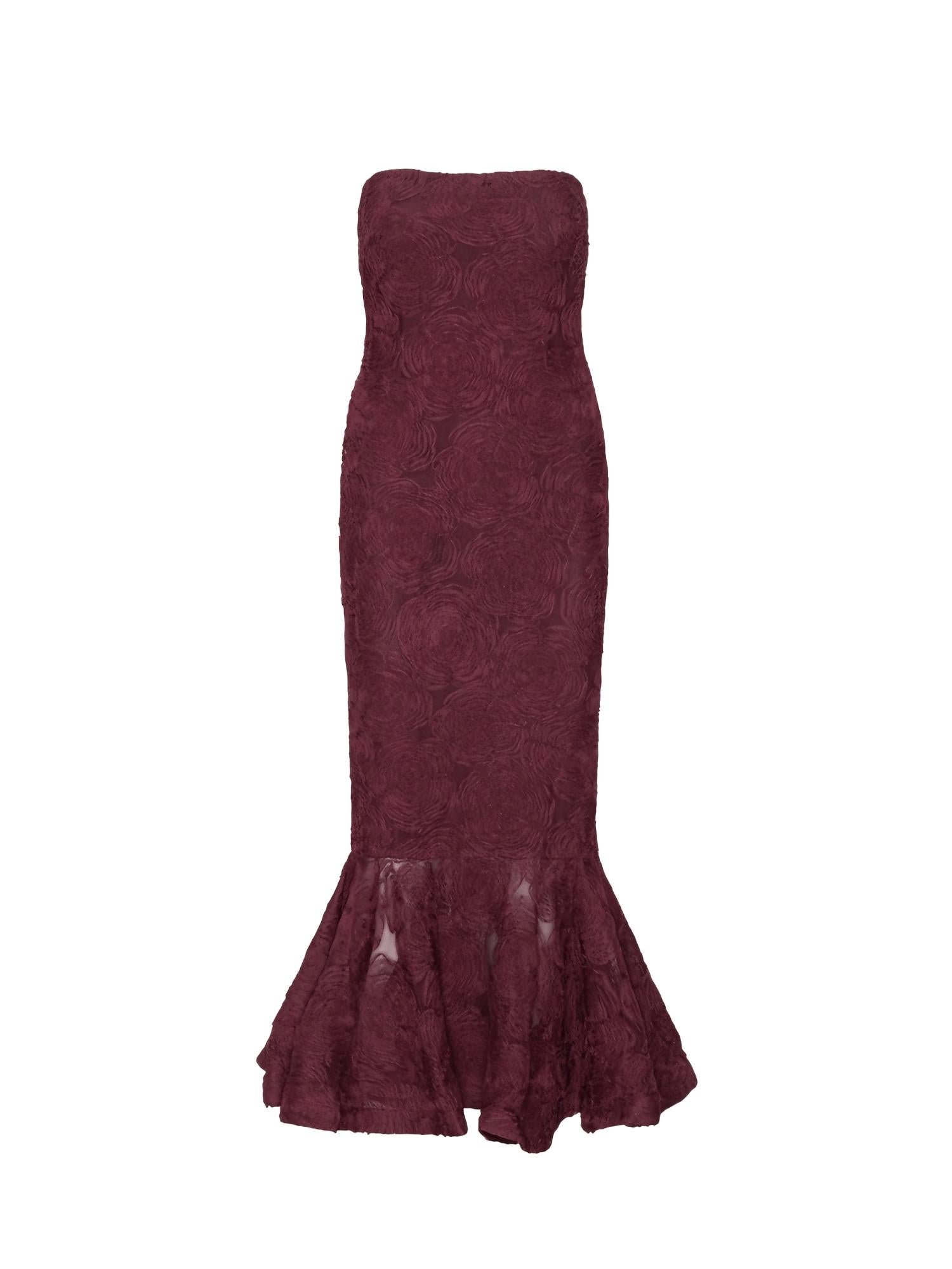 Abito midi in mesh con volant 116275 741 ROTATE 