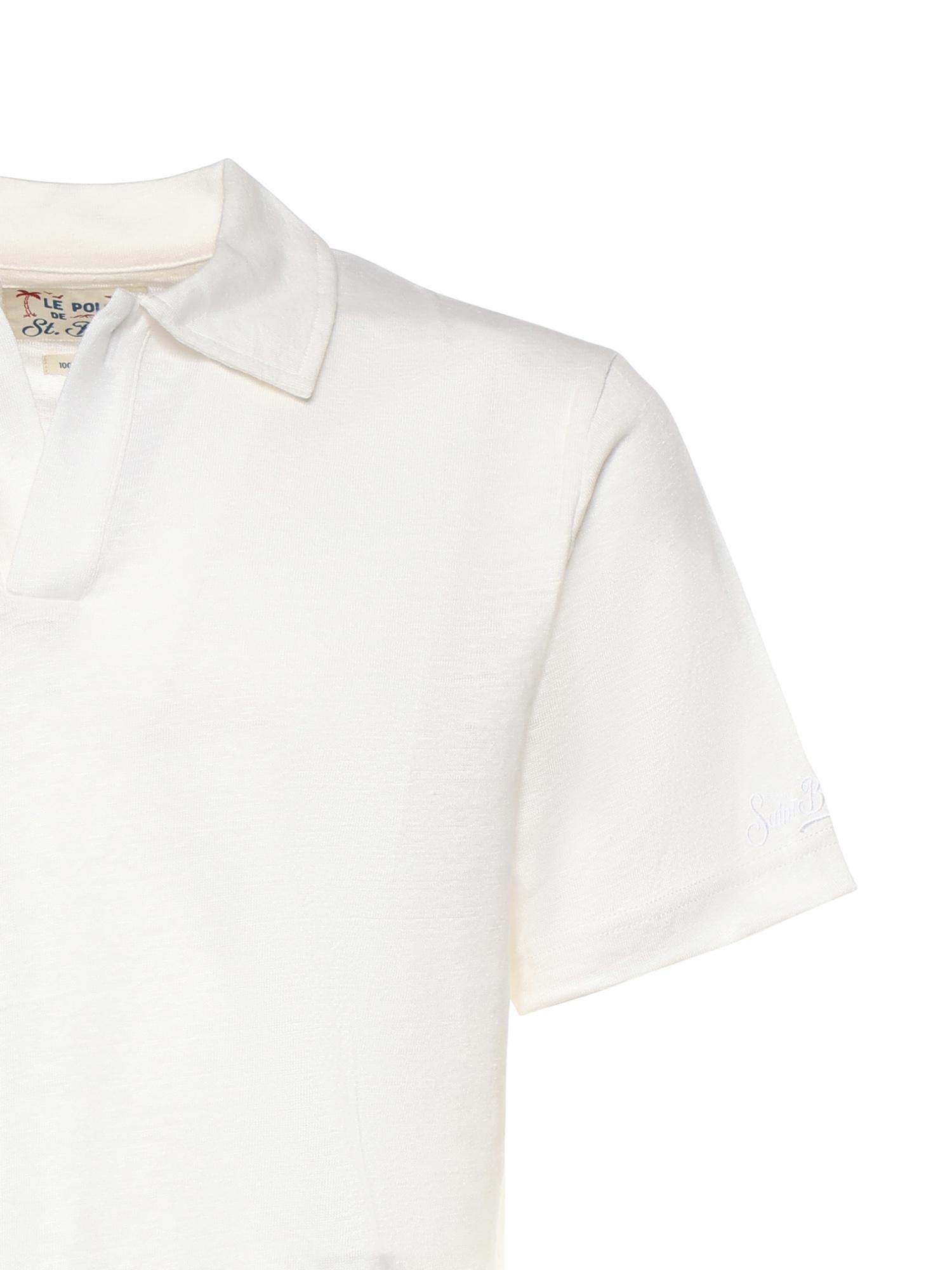 Polo in lino FRS0001 01138L MC2 SAINT BARTH 