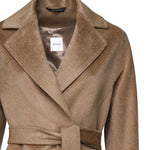 Cappotto in panno di lana spazzolato 25AL931 CAMMELLO ALISHEVA 