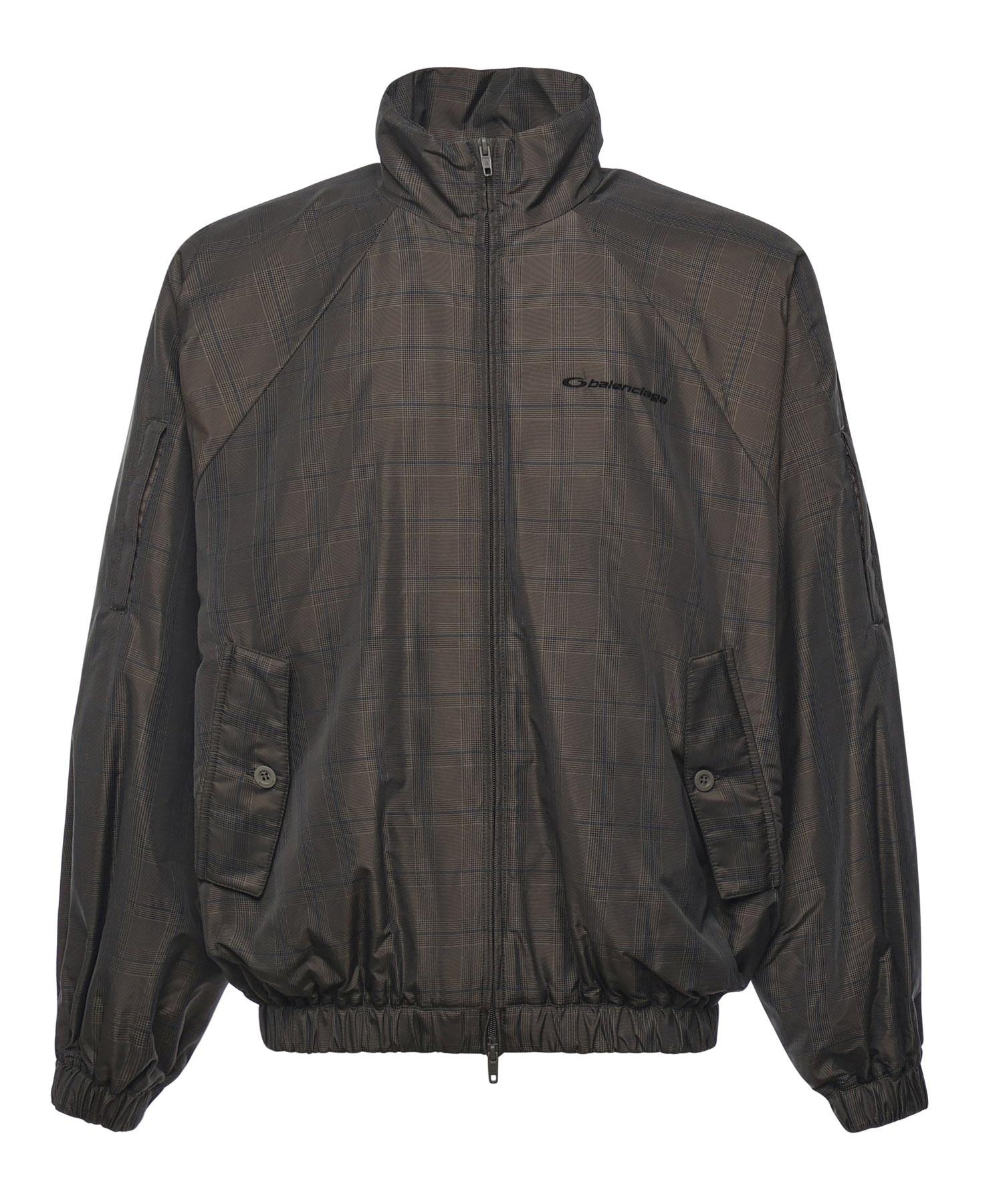 Giubbotto in nylon con stampa madras<BR/> 843937 TSO401460 BALENCIAGA 