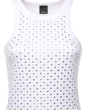Canotta con strass e borchie<BR/><BR/> 105928 A2XYZ04 PINKO 