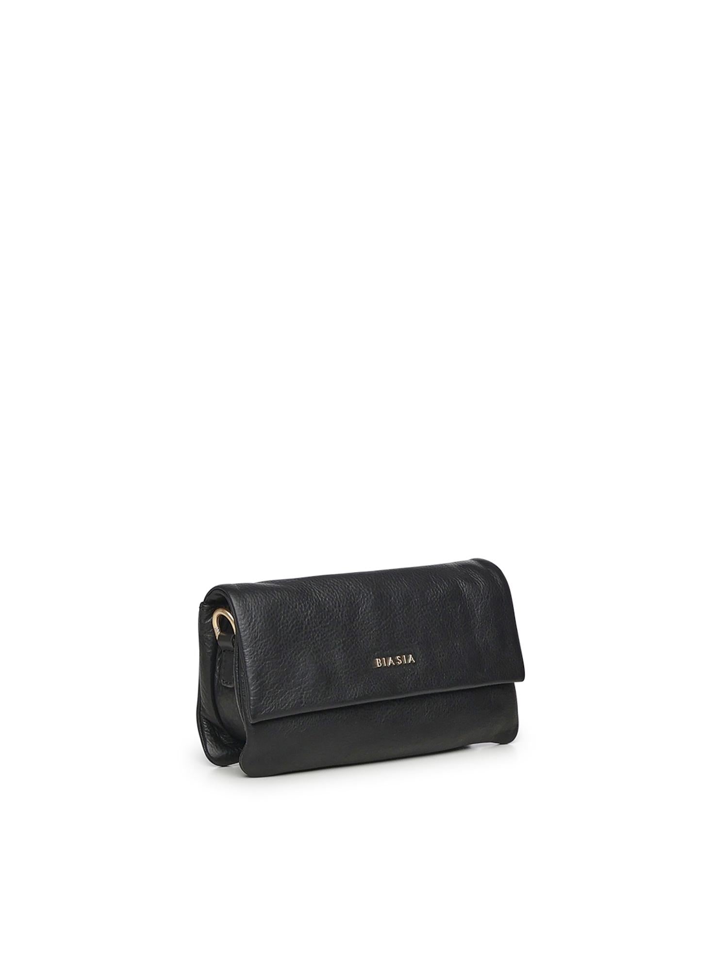 Borsa a tracolla in pelle BIBP9F901 NERO BIASIA 