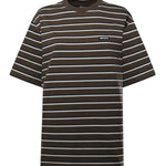 T-shirt in jersey di cotone a righe 115318 2476 ROTATE 